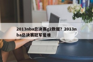 2013nba总决赛g2数据？2013nba总决赛冠军是谁