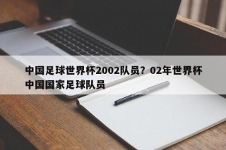中国足球世界杯2002队员？02年世界杯中国国家足球队员