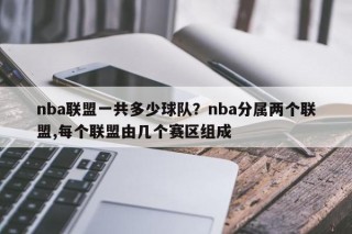 nba联盟一共多少球队？nba分属两个联盟,每个联盟由几个赛区组成