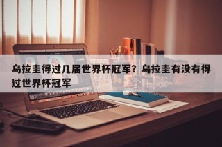 乌拉圭得过几届世界杯冠军？乌拉圭有没有得过世界杯冠军
