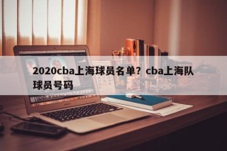 2020cba上海球员名单？cba上海队球员号码