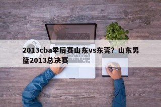 2013cba季后赛山东vs东莞？山东男篮2013总决赛