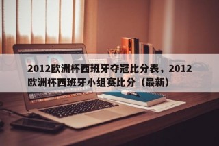 2012欧洲杯西班牙夺冠比分表，2012欧洲杯西班牙小组赛比分（最新）