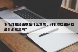 羽毛球拉线磅数是什么意思，羽毛球拉线磅数是什么意思啊？